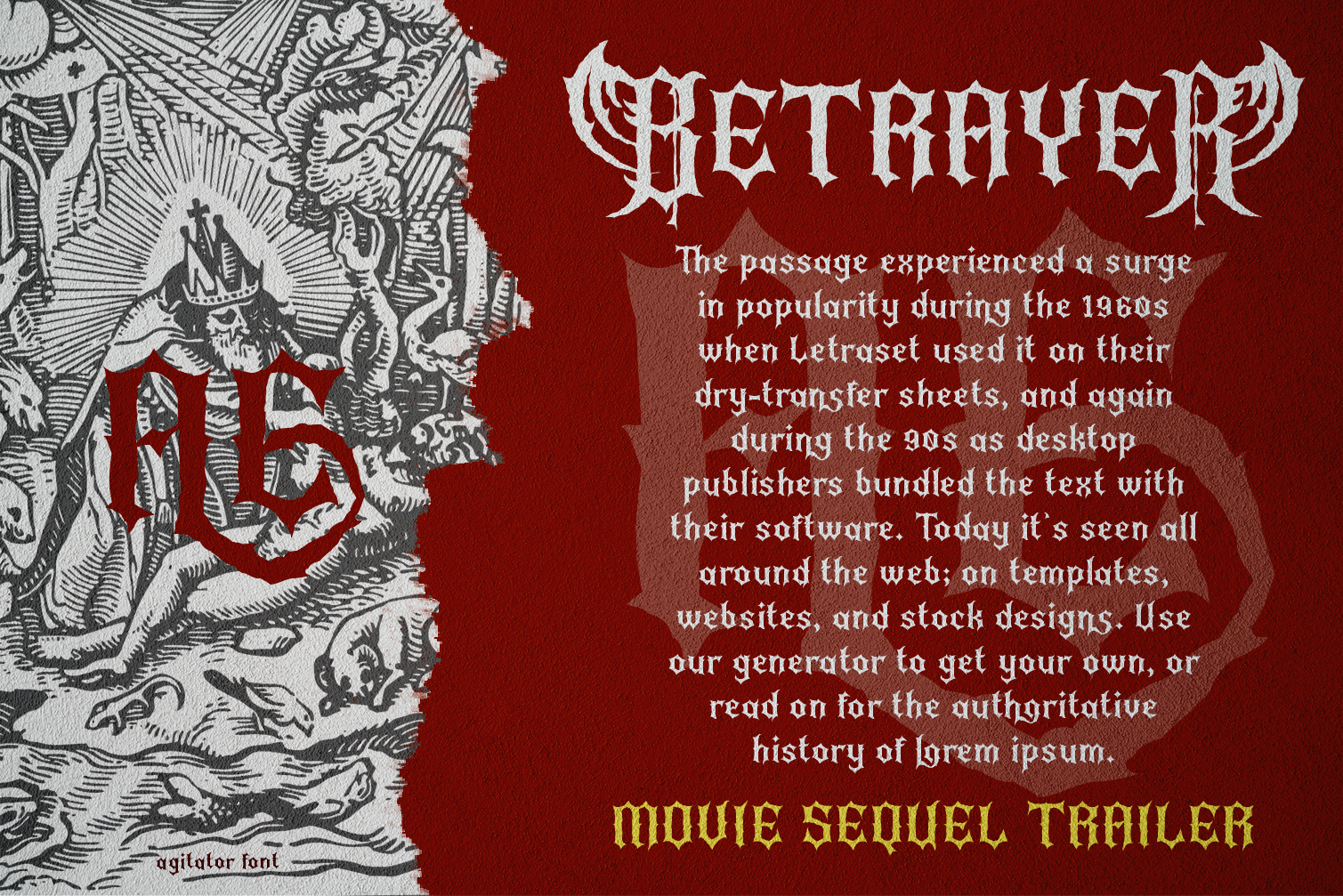 Agitator Blackletter Font - Image 3