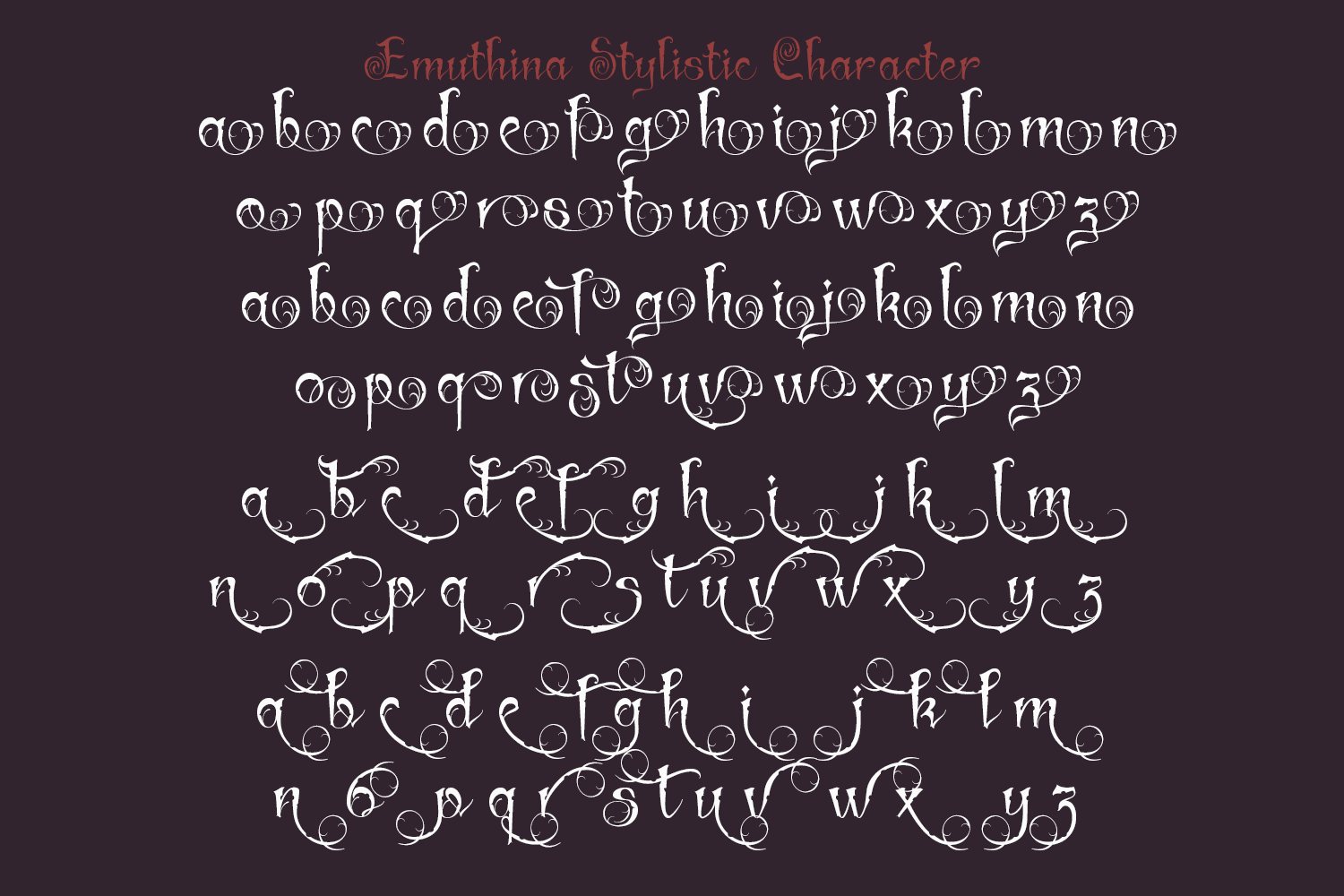 Emuthina Decorative Font - Image 7