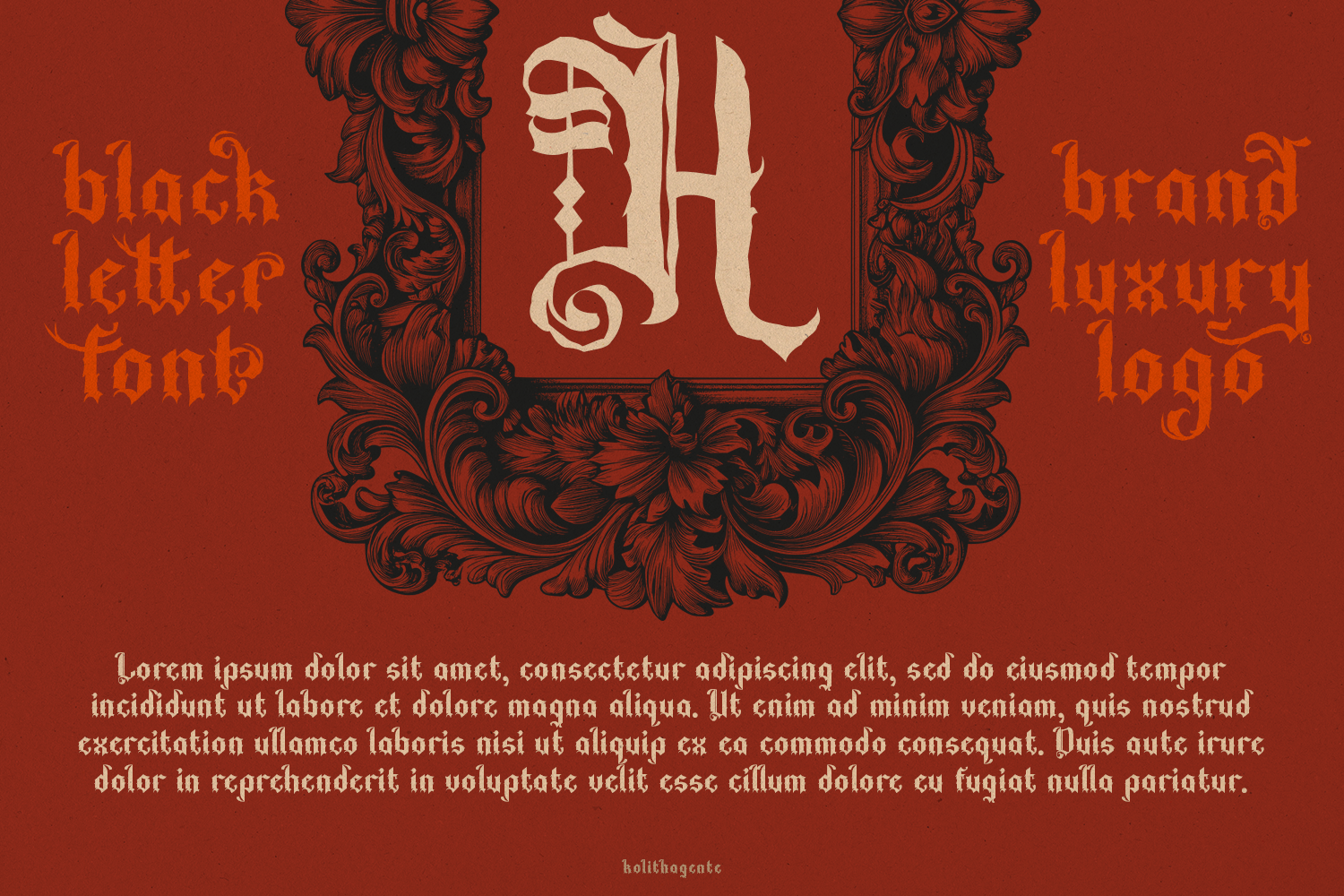 Kolithagente Blackletter Font - Image 8