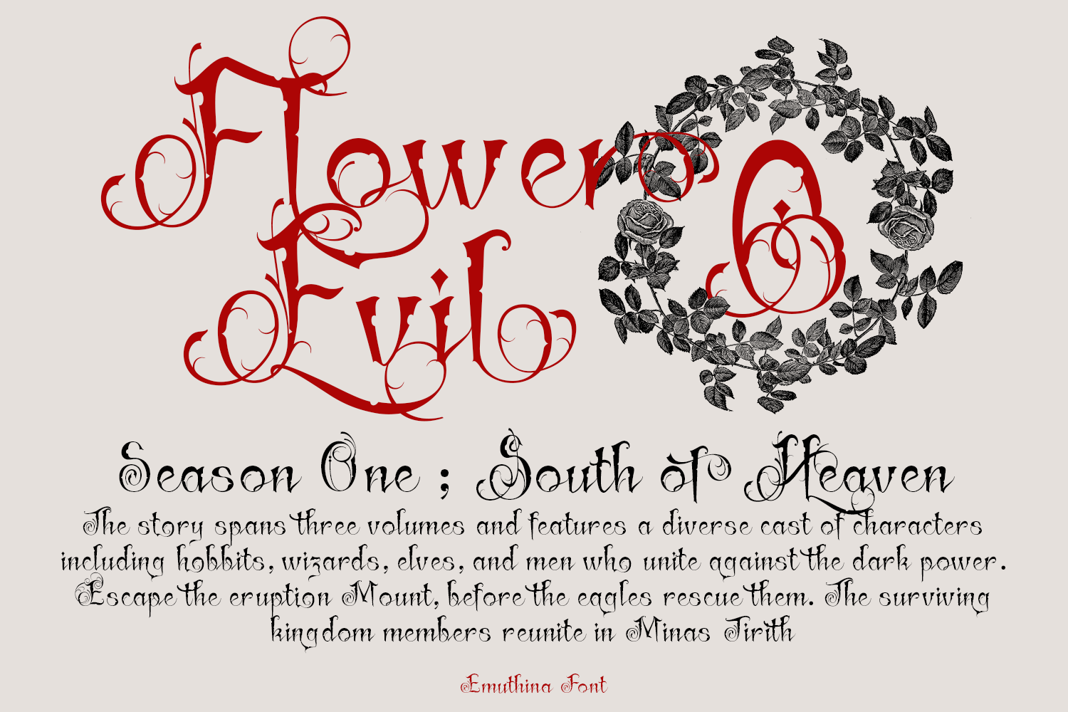 Emuthina Decorative Font - Image 8