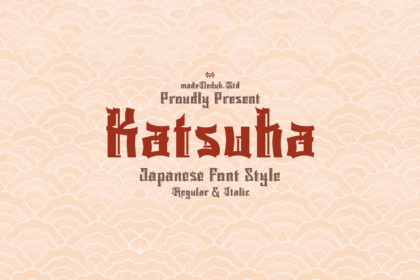 Katsuha - Japanese Font Style