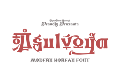 Asuvolya - Korean Font Style