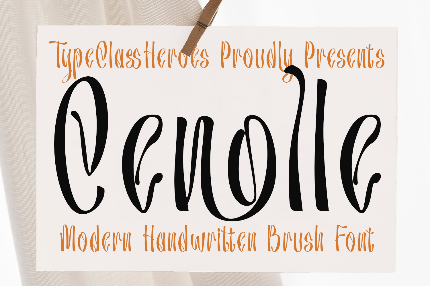 Cenolle - Modern Brush Font